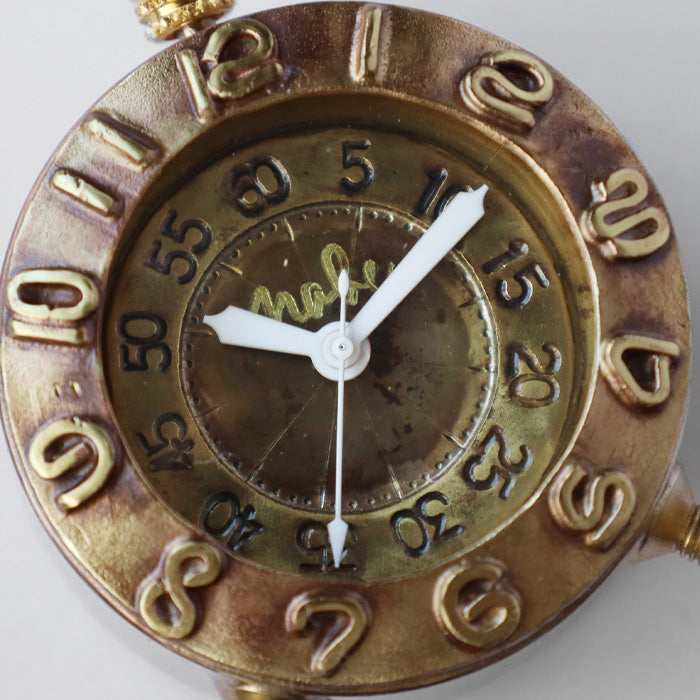渡辺工房 手作り置き時計 “Brass Clock 35mm” クォーツ アラビア数字 [NW-CLK-014] 渡辺正明 時計作家 ハンドメイド ウォッチ ブランド (Copy)