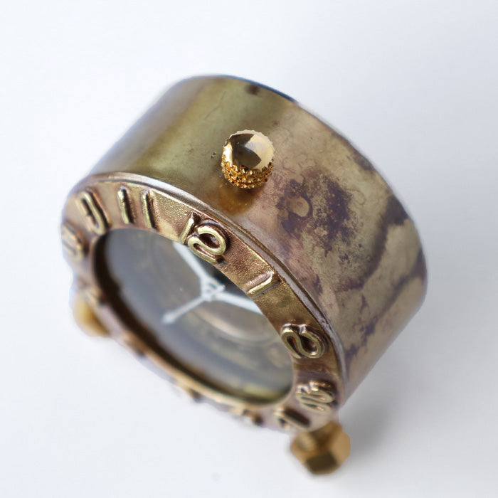 渡辺工房 手作り置き時計 “Brass Clock 35mm” クォーツ アラビア数字 [NW-CLK-014] 渡辺正明 時計作家 ハンドメイド ウォッチ ブランド (Copy)