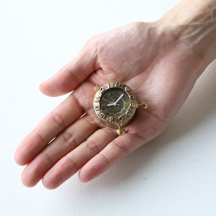 渡辺工房 手作り置き時計 “Brass Clock 35mm” クォーツ アラビア数字 [NW-CLK-014] 渡辺正明 時計作家 ハンドメイド ウォッチ ブランド (Copy)