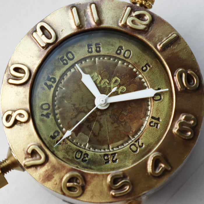 渡辺工房 手作り置き時計 “Brass Clock 40mm” クォーツ アラビア数字