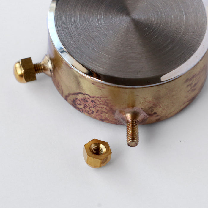 渡辺工房 手作り置き時計 “Brass Clock 40mm” クォーツ アラビア数字