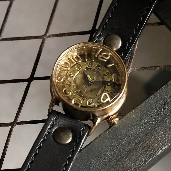 渡邊工房 手工手錶 螺旋指針 大號黃銅石英 [NW-JUM-196] 鐘錶師 渡邊雅明 手工手錶 手工手錶