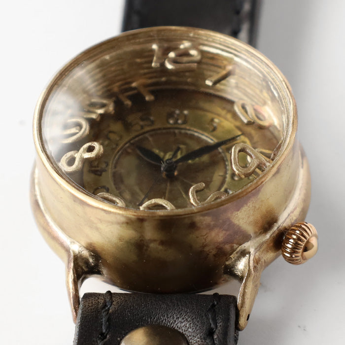 渡邊工房 手工手錶 螺旋指針 大號黃銅石英 [NW-JUM-196] 鐘錶師 渡邊雅明 手工手錶 手工手錶