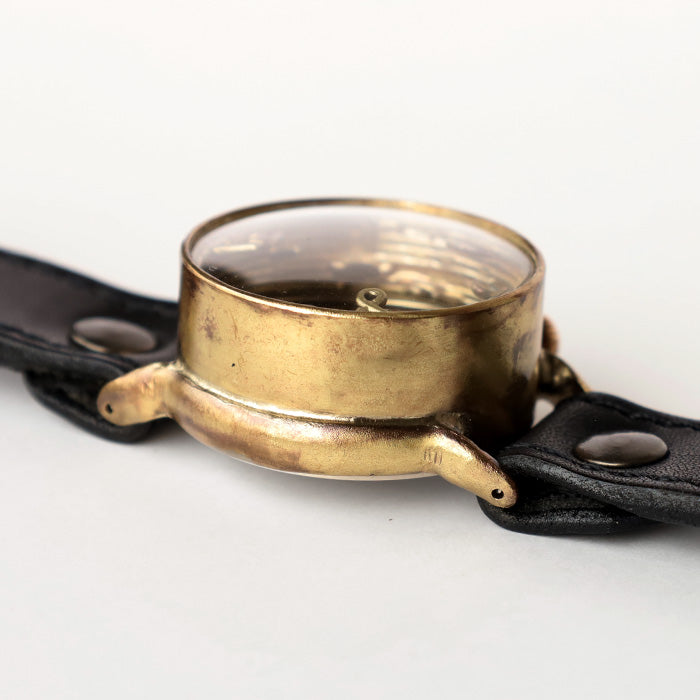 渡邊工房 手工手錶 螺旋指針 大號黃銅石英 [NW-JUM-196] 鐘錶師 渡邊雅明 手工手錶 手工手錶