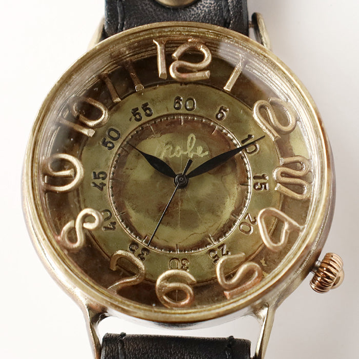 渡辺工房 手作り腕時計 “Spiral Index” メガブラス クォーツ [NW-JUM-197] 時計作家 渡辺正明 ハンドメイド ウォッチ 手作り時計