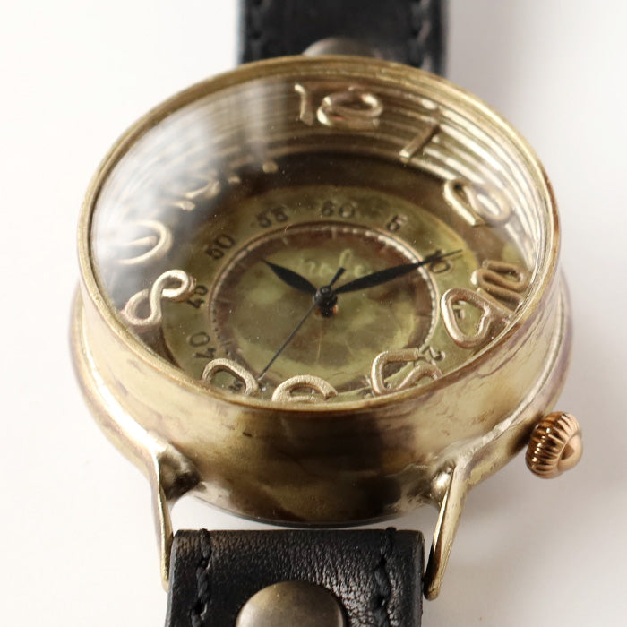 渡辺工房 手作り腕時計 “Spiral Index” メガブラス クォーツ [NW-JUM-197] 時計作家 渡辺正明 ハンドメイド ウォッチ 手作り時計