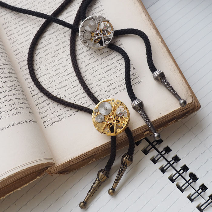 Watanabe Kobo Handmade Accessory Manual Winding Movement Loop Tie [NW-NC-01] Men's Women's Bolo Tie Accessories