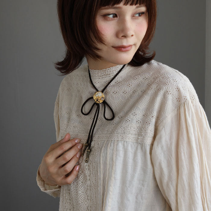 Watanabe Kobo Handmade Accessory Manual Winding Movement Loop Tie [NW-NC-01] Men's Women's Bolo Tie Accessories