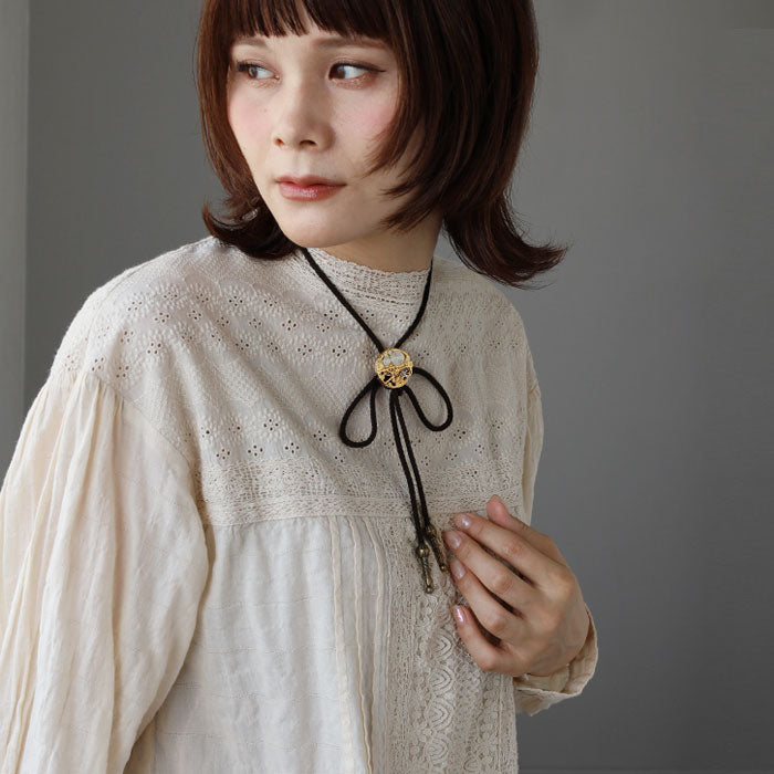 渡辺工房 手作り アクセサリー 自動巻き ムーブメント ループタイ [NW-NC-02] メンズ レディース ボロタイ アクセサリー