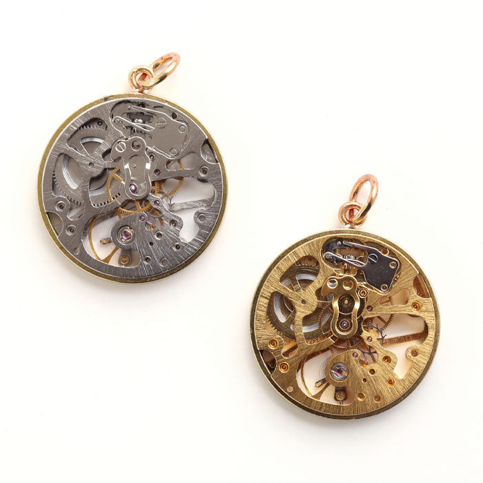 渡辺工房 手作り アクセサリー 手巻き ムーブメント ペンダント [NW-NC-03] メンズ レディース ネックレス