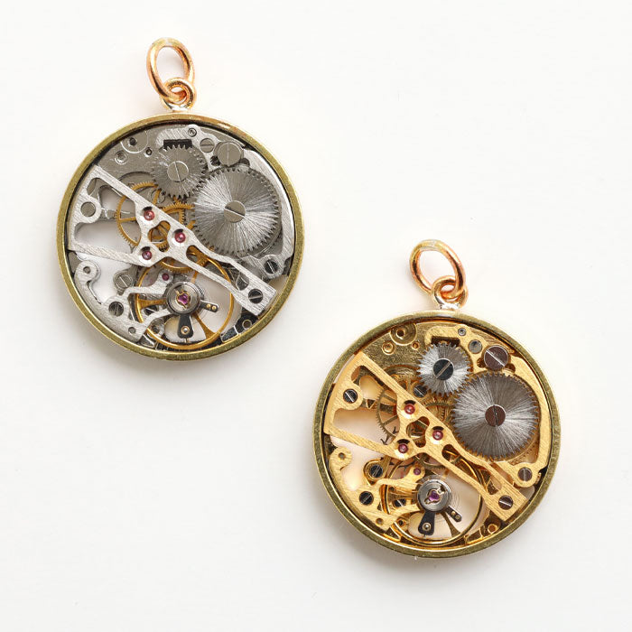 渡辺工房 手作り アクセサリー 手巻き ムーブメント ペンダント [NW-NC-03] メンズ レディース ネックレス