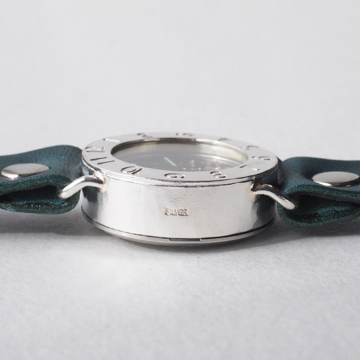 Watanabe Kobo Handmade Wristwatch Manual Winding Type Back Skeleton Jumbo Silver [NW-SHW042] 