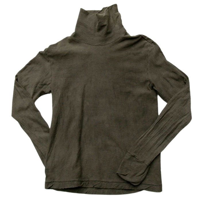 【12色】手染メ屋 天然染め 吊り編み天竺 オーガニックコットン タートルネックTシャツ 長袖 レディース[OL-02]