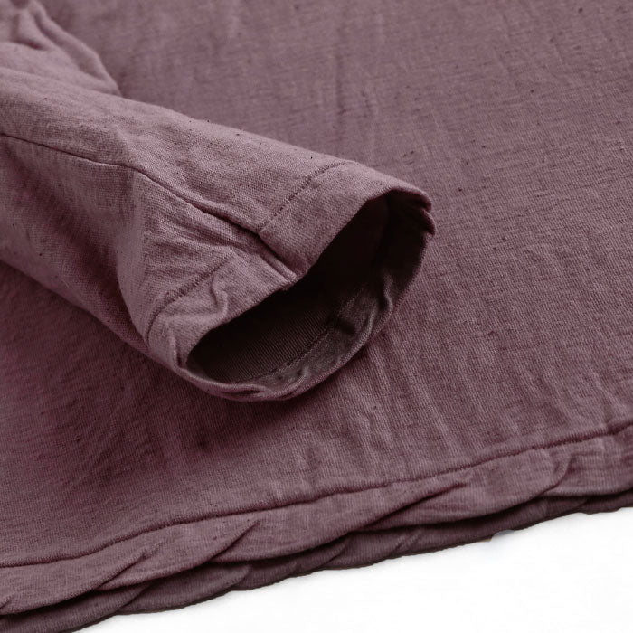 Te-dye Meya Hand-dyed color plain Loop knitted cotton sheeting organic cotton T-shirt long-sleeve "Kamado color" (Ebizomeiro) Men's and women's [OL-EBI]