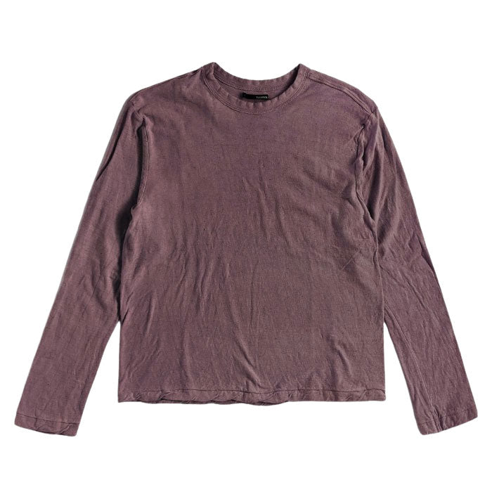 Te-dye Meya Hand-dyed color plain Loop knitted cotton sheeting organic cotton T-shirt long-sleeve "Kamado color" (Ebizomeiro) Men's and women's [OL-EBI]