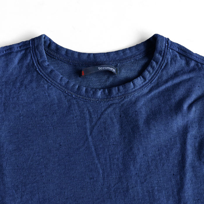 Hand-dyed Meya Hand-dyed color plain Loop knitted cotton sheeting organic cotton T-shirt long sleeve "Hanadaiiro" Men's and women's [OL-HAN]