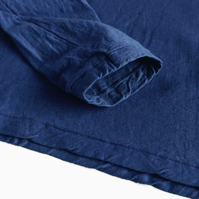 Hand-dyed Meya Hand-dyed color plain Loop knitted cotton sheeting organic cotton T-shirt long sleeve "Hanadaiiro" Men's and women's [OL-HAN]