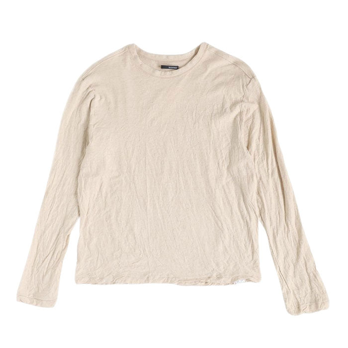 手染メ屋 吊り編み天竺 オーガニックコットン Tシャツ 長袖 染め無し 生成 メンズ・レディース [OL-KIN]