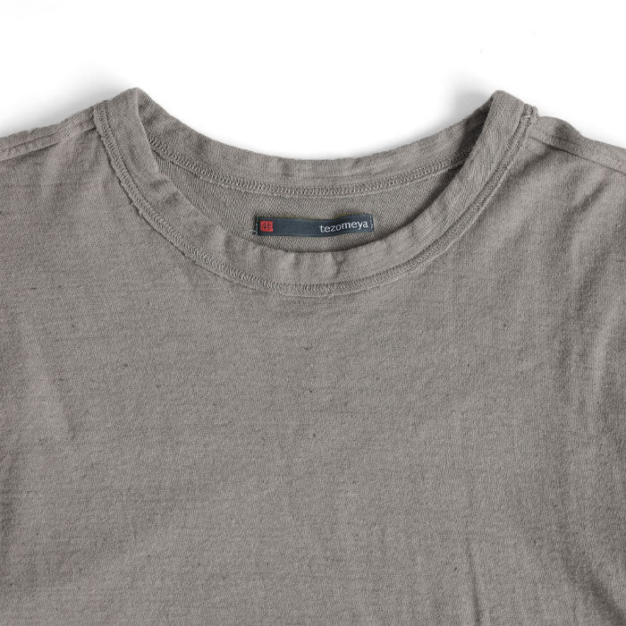 Hand-dyed Meya Hand-dyed color plain Loop knit organic cotton T-shirt long sleeve “dark color” (Nibiiro) Mens Womens [OL-NIB]