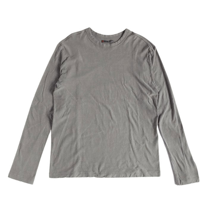 Hand-dyed Meya Hand-dyed color plain Loop knit organic cotton T-shirt long sleeve “dark color” (Nibiiro) Mens Womens [OL-NIB]