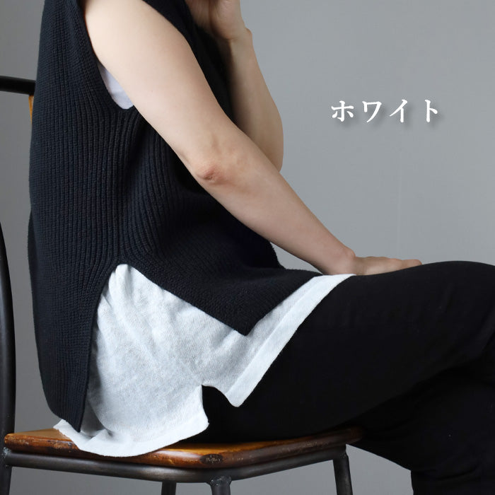 226 (Tsutsumu) Wraps around the tummy, looks like layered clothing, shows off belly warmer, cotton linen, flared type [ON-02-23001-00] Women's, Gosen City, Niigata Prefecture, Gosen Knit, brand 