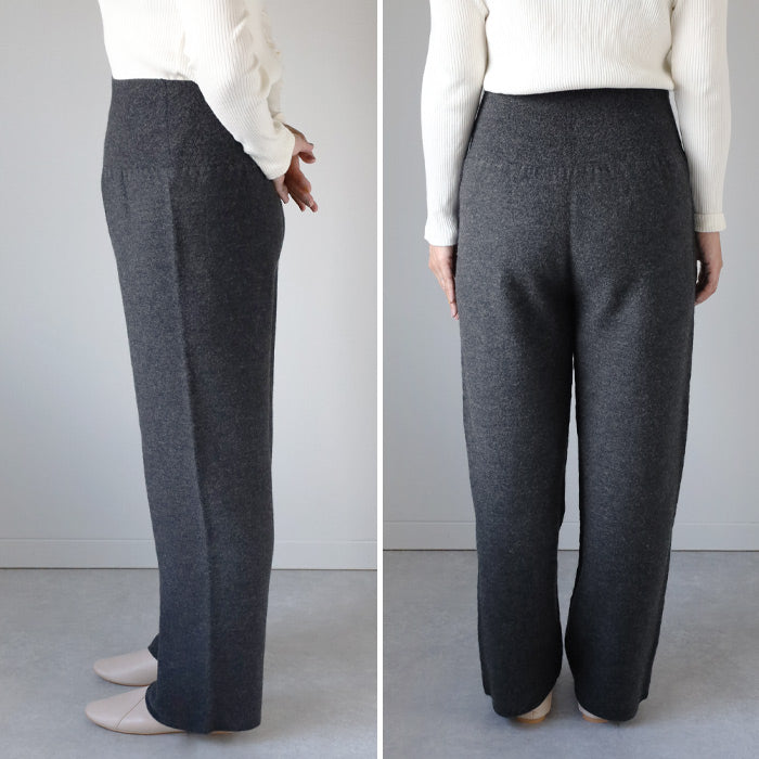 226 (Tsutsumu) Wraps around your tummy, stretchy knitted pants with belly warmer, wool, wide type, free size, ladies [ON-02-24002-00] Gosen City, Niigata Prefecture, Gosen Knit, brand 