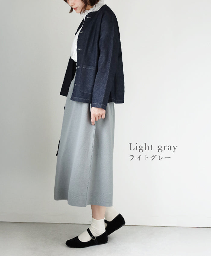 SAIFUKU (Saifuku) 226 (Tsutsumu) Stretch Knit Belly Warmer with Long Linen Skirt, Free Size [ON-02-26001-00] Gosen Knit Brand, Gosen City, Niigata Prefecture