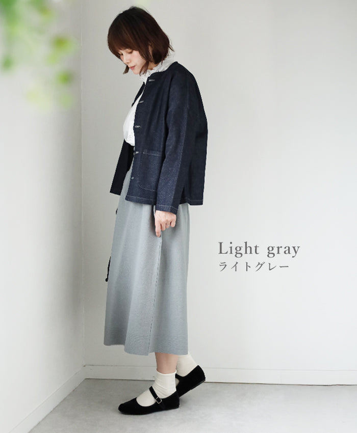 SAIFUKU (Saifuku) 226 (Tsutsumu) Stretch Knit Belly Warmer with Long Linen Skirt, Free Size [ON-02-26001-00] Gosen Knit Brand, Gosen City, Niigata Prefecture