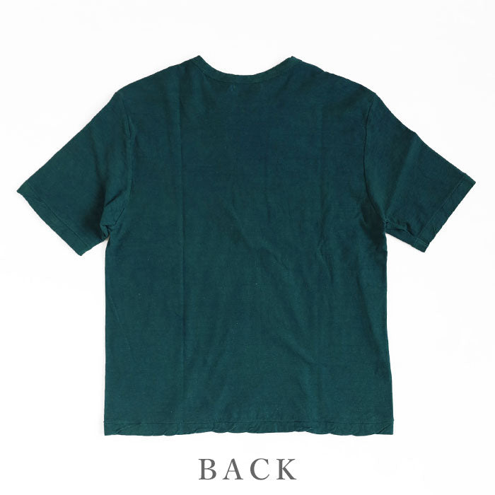 Tezomeya tie-dye hang-knit jersey organic cotton T-shirt short sleeves long sleeves "Gyakumaru" men's and women's [OT-SB18]