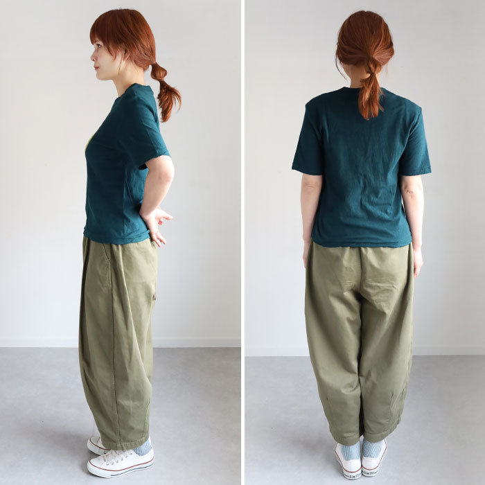 Tezomeya tie-dye hang-knit jersey organic cotton T-shirt short sleeves long sleeves "Gyakumaru" men's and women's [OT-SB18]