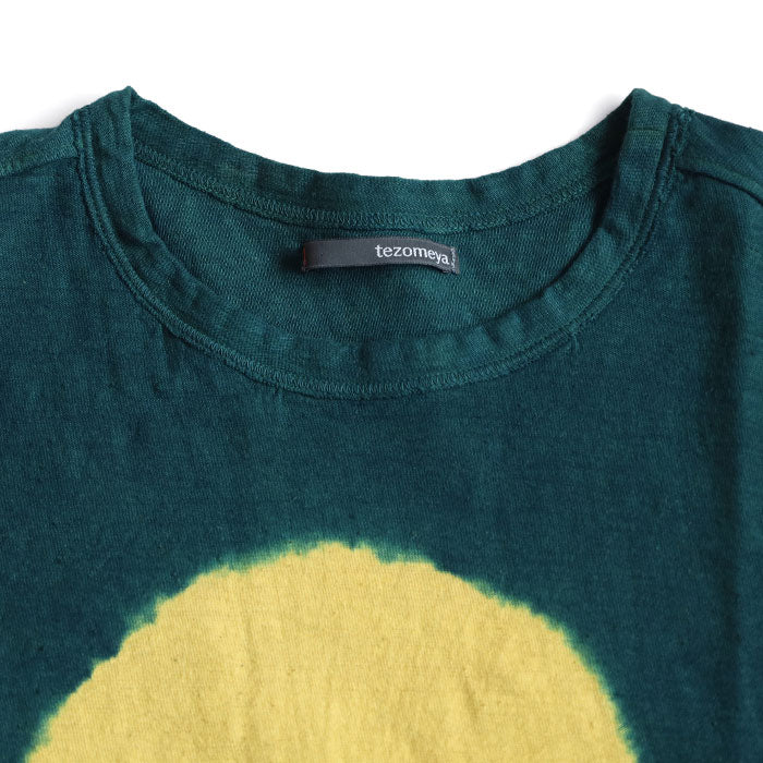 Tezomeya tie-dye hang-knit jersey organic cotton T-shirt short sleeves long sleeves "Gyakumaru" men's and women's [OT-SB18]
