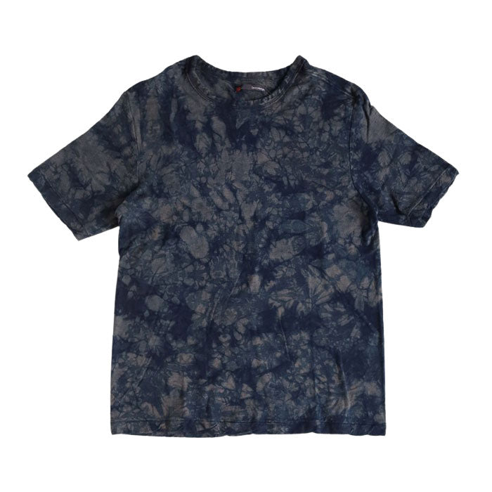 Hand-dyed Meya tie-dyed/tight-dyed hanging knit jersey organic cotton T-shirt short sleeve "Leaf" for men and women [OT-SB23] 
