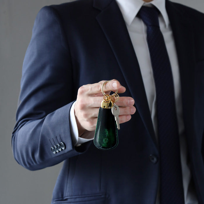 [3 colors] Leather Workshop PARLEY “Parley Classic” Shoehorn Keychain [PC-14] 