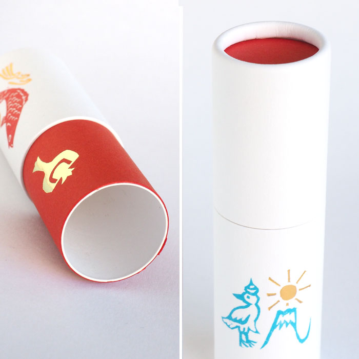 [3 pieces] Taisei Shiki Seisakusho Cylindrical Pochibukuro POCHI-PON (Pochipon) Monohogi [POCHIP-MONOHOGI] New Year's Gift Celebration Japanese Pattern Cute Pochibukuro
