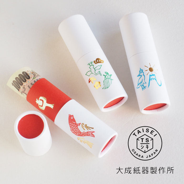 [3 pieces] Taisei Shiki Seisakusho Cylindrical Pochibukuro POCHI-PON (Pochipon) Monohogi [POCHIP-MONOHOGI] New Year's Gift Celebration Japanese Pattern Cute Pochibukuro
