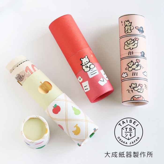 3本入り】大成紙器製作所 筒形 ポチ袋 POCHI-PON(ポチポン) おくりもの