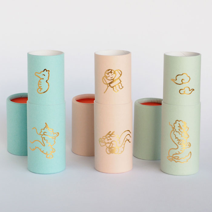 【3本入り】大成紙器製作所 筒形 ポチ袋 POCHI-PON(ポチポン) たつ [POCHIP-TATSU] お年玉 お祝い 和柄 かわいい ぽち袋