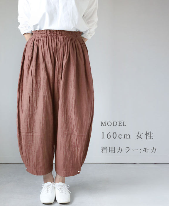 【全32色】ガーゼ服工房garage（ガラージ）ダブルガーゼ 2WAYワイドパンツ レディース [PT-16] 中西達也・中西陽子 ガーゼ服 ハンドメイド ブランド