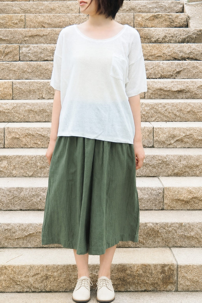 [All 28 colors] Gauze clothing studio garage (garage) double gauze gaucho pants ladies [PT-17] 