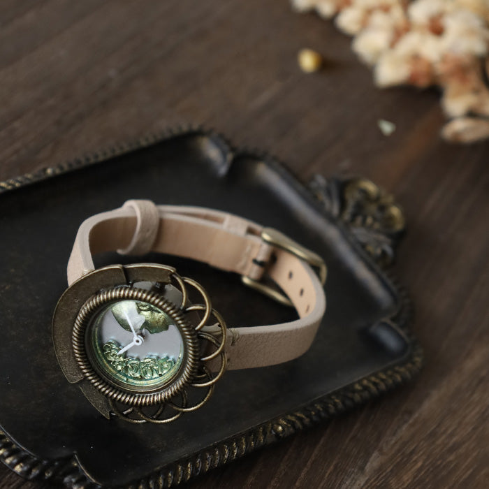 DEDEGUMO(デデグモ) 手作り 腕時計 カメオ時計 レディース [Q23-4] 京都 ハンドメイド ウォッチ ブランド