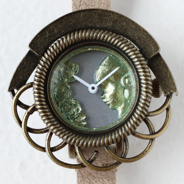 DEDEGUMO(デデグモ) 手作り 腕時計 カメオ時計 レディース [Q23-4] 京都 ハンドメイド ウォッチ ブランド