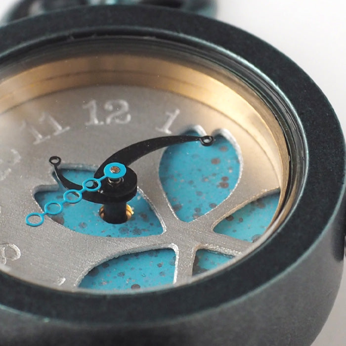 DEDEGUMO Handmade Watch Floral Pattern Blue Ladies [Q23-6-BL] Kyoto Handmade Watch Brand 