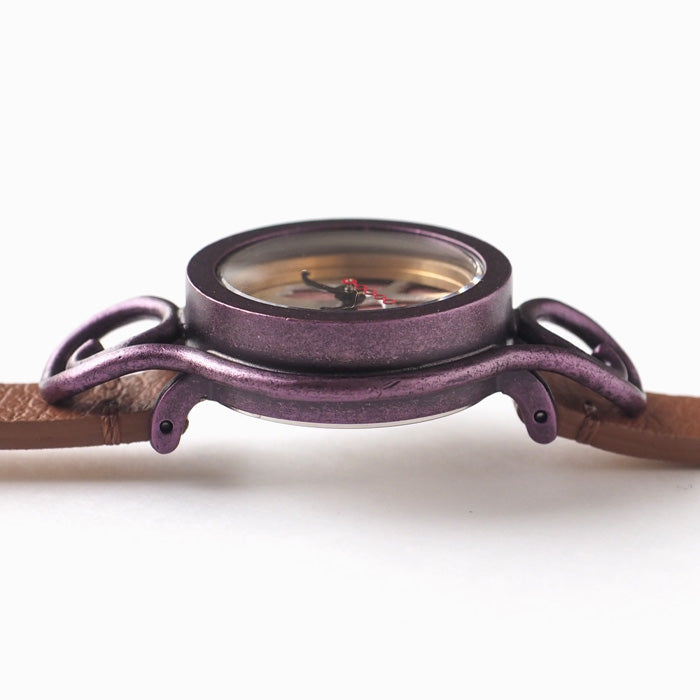 DEDEGUMO(デデグモ) 手作り 腕時計 花模様 レッド メンズ レディース [Q23-6-RD] 京都 ハンドメイド ウォッチ ブランド