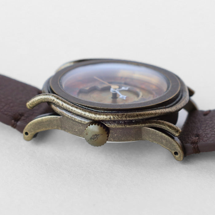 DEDEGUMO Handmade Watch Brass Tokei 5 M Size Men's Women's [Q31-2] Kyoto Kyoto Handmade Watch Brand 
