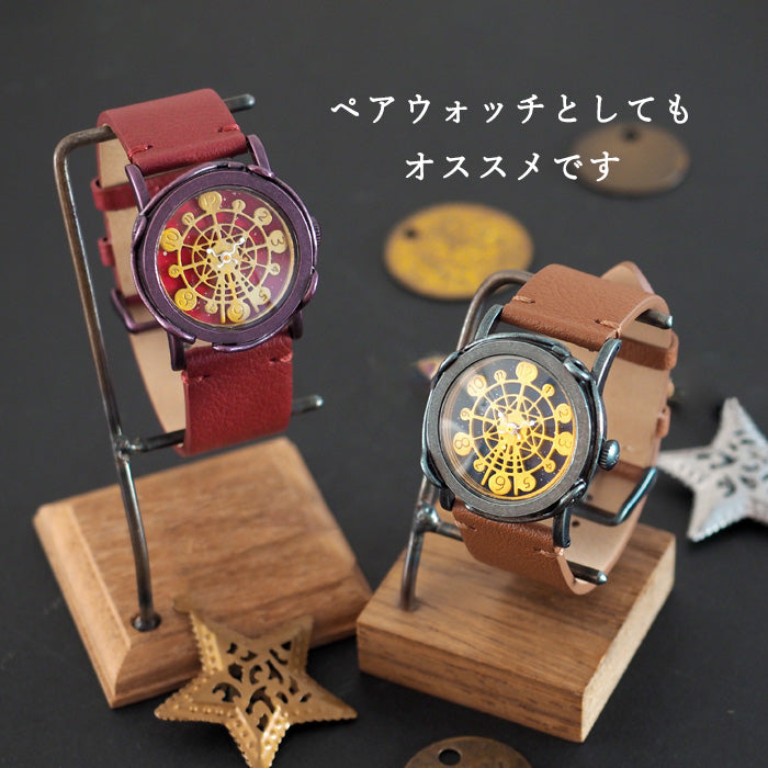 DEDEGUMO Handmade Watch Ferris Wheel Navy Men's Women's [Q31-2-NV] Kyoto Handmade Watch Brand 