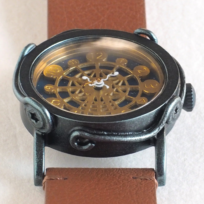 DEDEGUMO Handmade Watch Ferris Wheel Navy Men's Women's [Q31-2-NV] Kyoto Handmade Watch Brand 