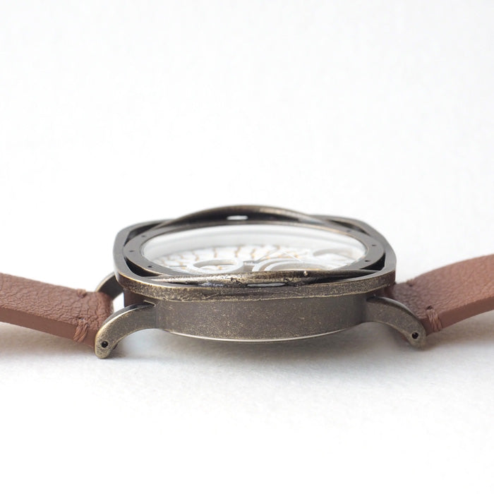 DEDEGUMO Handmade Watch - Carp and Ripples, Gold - Men's &amp; Women's [Q41-1-GD] - Kyoto Handmade Watch Brand