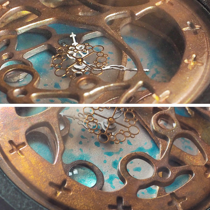 DEDEGUMO(デデグモ) 手作り 腕時計 水藻 ブルー メンズ レディース 男女兼用 [Q41-10-BL] 京都 ハンドメイド ウォッチ ブランド