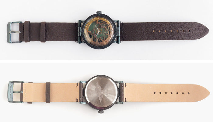 DEDEGUMO(デデグモ) 手作り 腕時計 水藻 グリーン メンズ レディース 男女兼用 [Q41-10-GR] 京都 ハンドメイド ウォッチ ブランド