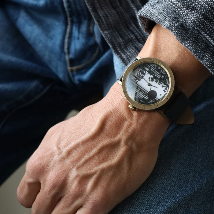 DEDEGUMO Handmade Watch "Sake-kei" (Drunk Scene) - Men's &amp; Women's [Q41-11] - Kyoto Handmade Watch Brand